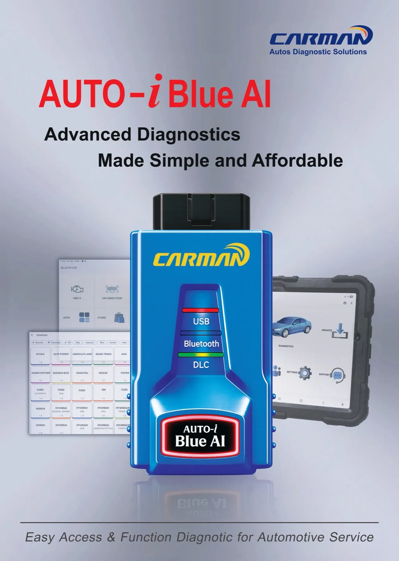 Carman AUTO-i Blue AI portable Bluetooth diagnostic module